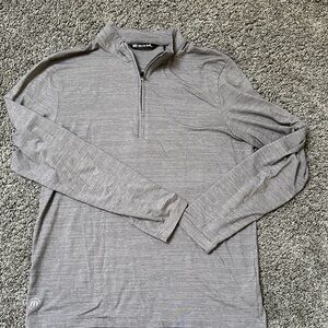Travis Mathew Heather Gray Quarter-Zip Pullover